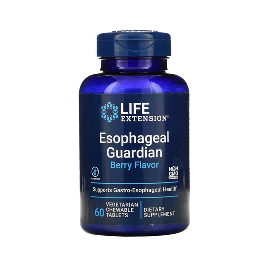 LIFE EXTENSION ESOPHAGEAL GUARDIAN BERRY FLAVOR - 60 VEGETARIAN CHEWABLE TABS