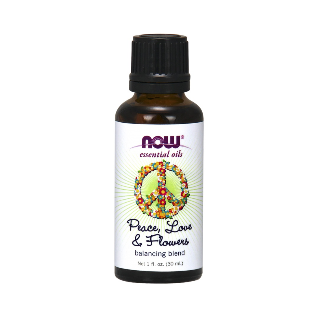 NOW FOODS ESSENTIAL OIL PEACE LOVE & FLOWERS OIL BLEND - 30 ML