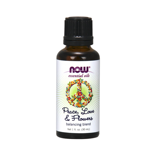 NOW FOODS ESSENTIAL OIL PEACE LOVE & FLOWERS OIL BLEND - 30 ML