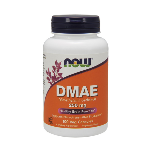 NOW FOODS DMAE (DIMETHYLAMINOETHANOL) 250MG - 100 VCAPS