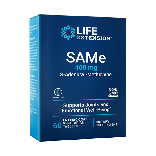 LIFE EXTENSION SAME S-ADENOSYL-METHIONINE 400MG - 60 ENTERIC COATED TABS