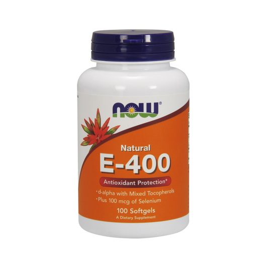 NOW FOODS VITAMIN E-400 IU WITH SELENIUM - 100 SOFTGELS