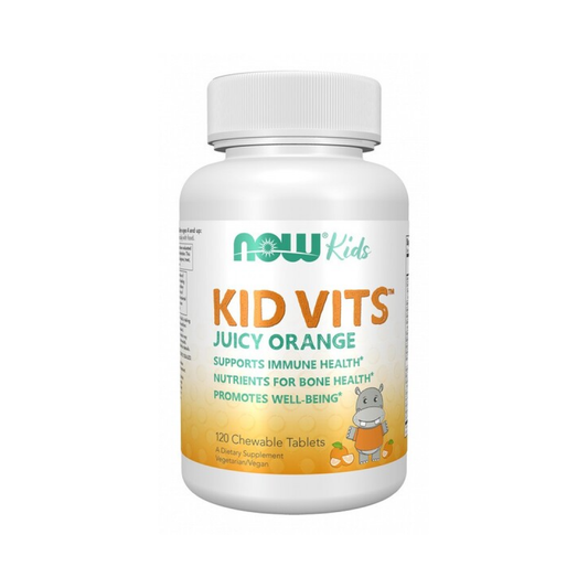 NOW FOODS KID VITS JUICY ORANGE - 120 CHEWABLES