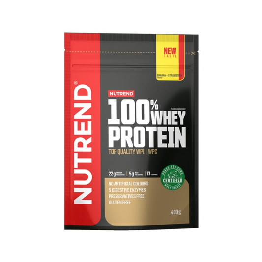 NUTREND 100% WHEY PROTEIN BANANA + STRAWBERRY - 400 GRAMS