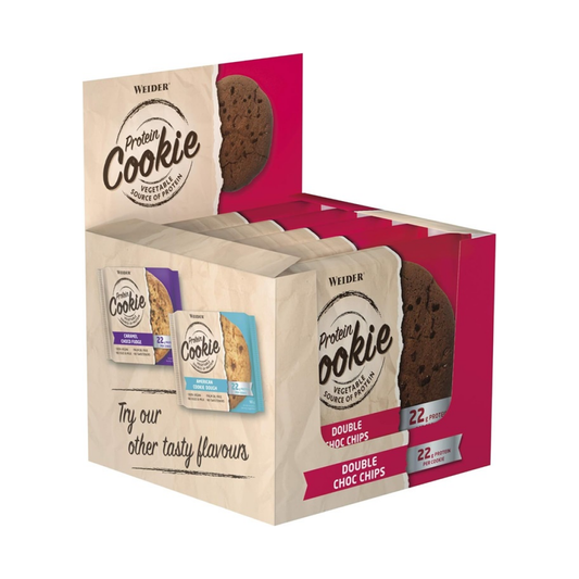 WEIDER PROTEIN COOKIE DOUBLE CHOC CHIPS - 12 X 90G