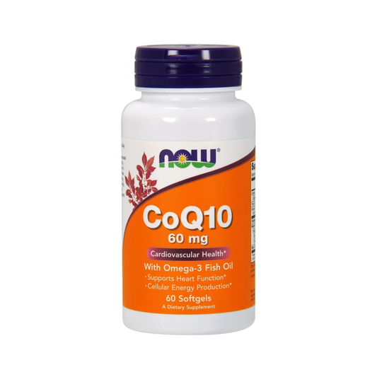 NOW FOODS COQ10 WITH OMEGA-3 60MG - 60 SOFTGELS