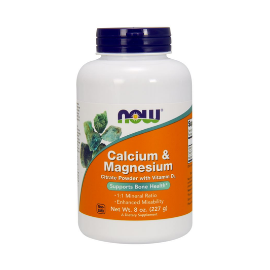 NOW FOODS CALCIUM & MAGNESIUM CITRATE POWDER WITH VITAMIN D3 - 227 GRAMS