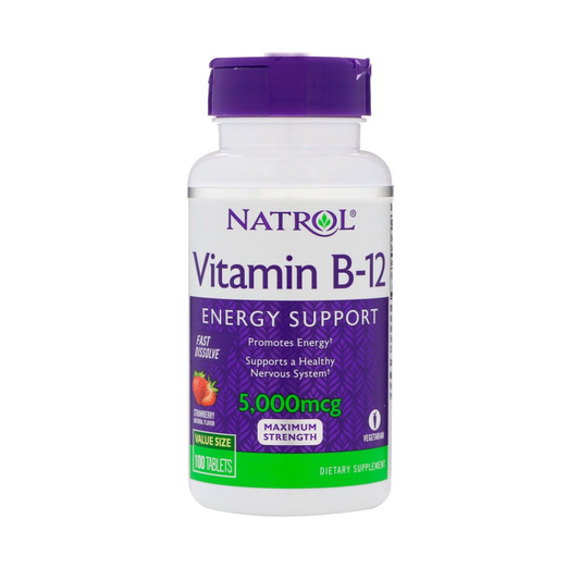NATROL VITAMIN B-12 FAST DISSOLVE 5000MCG - 100 TABLETS