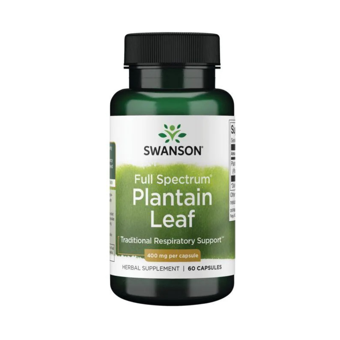 SWANSON FULL SPECTRUM PLANTAIN LEAF 400MG - 60 CAPS