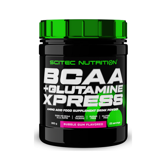 SCITEC BCAA + GLUTAMINE XPRESS BUBBLE GUM - 600 GRAMS