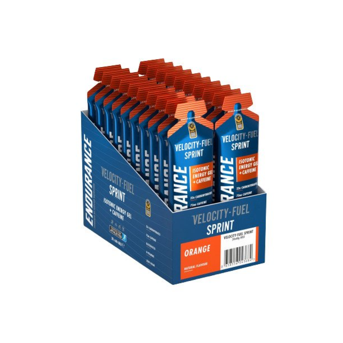 APPLIED NUTRITION ENDURANCE SPRINT ISOTONIC ENERGY GEL + CAFFEINE ORANGE - 20 X 60G