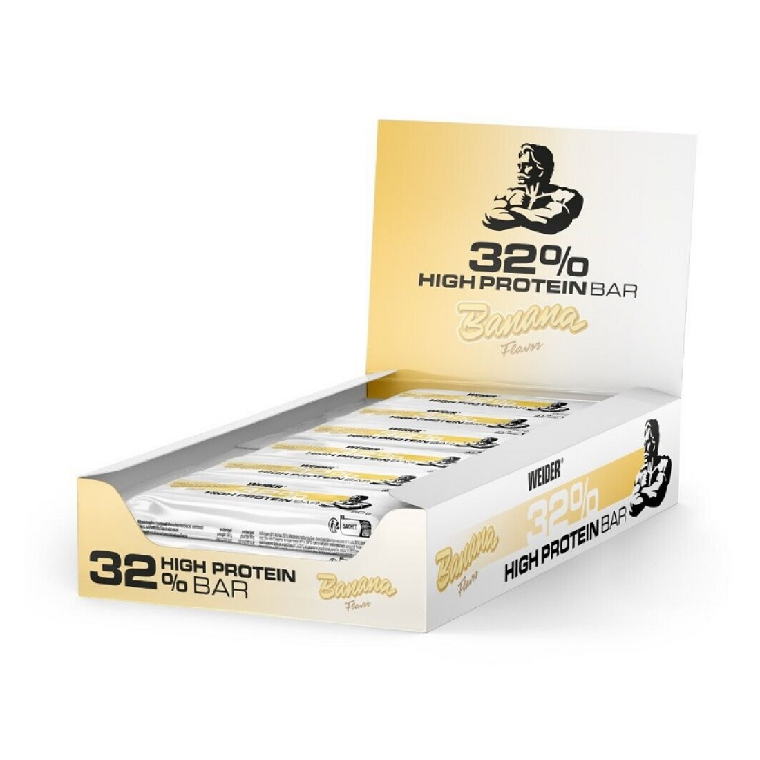 WEIDER 32% HIGH PROTEIN BAR BANANA - 12 X 60G