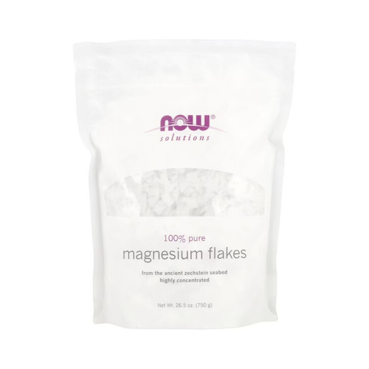 NOW FOODS 100% PURE MAGNESIUM FLAKES - 750 GRAMS