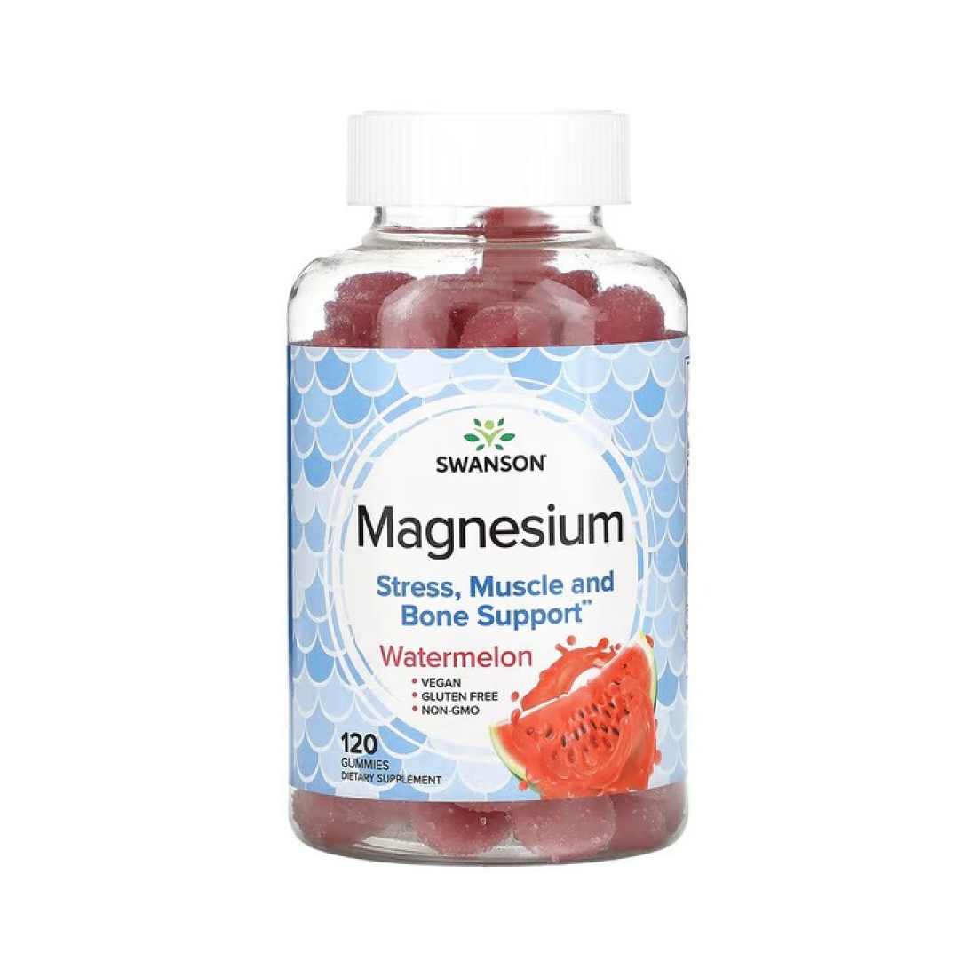 SWANSON MAGNESIUM GUMMIES WATERMELON - 120 GUMMIES