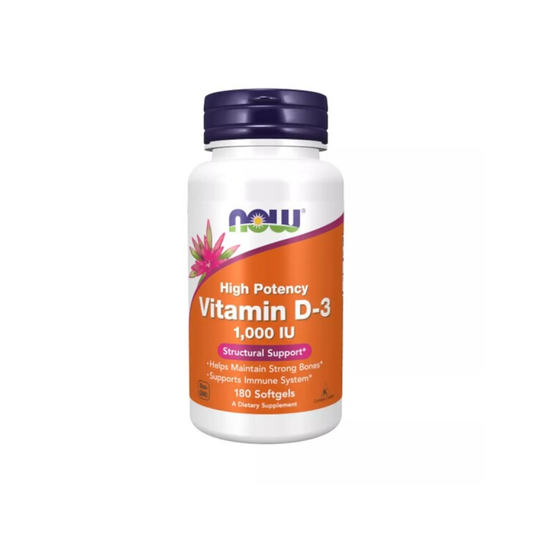 NOW FOODS VITAMIN D-3 1000 IU - 180 SOFTGELS