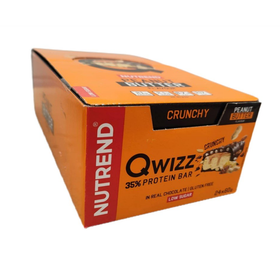 NUTREND QWIZZ 35% PROTEIN BAR PEANUT BUTTER - 24X 60G