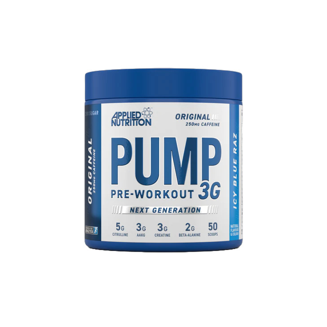 APPLIED NUTRITION PUMP 3G PRE-WORKOUT ICY BLUE RAZ - 375 GRAMS