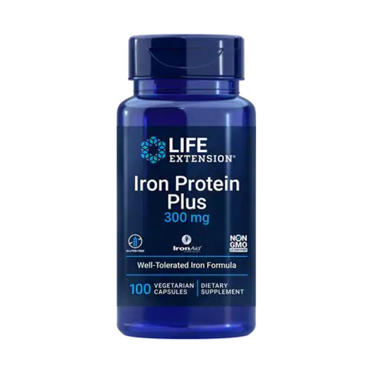 LIFE EXTENSION IRON PROTEIN PLUS 300MG - 100 VCAPS