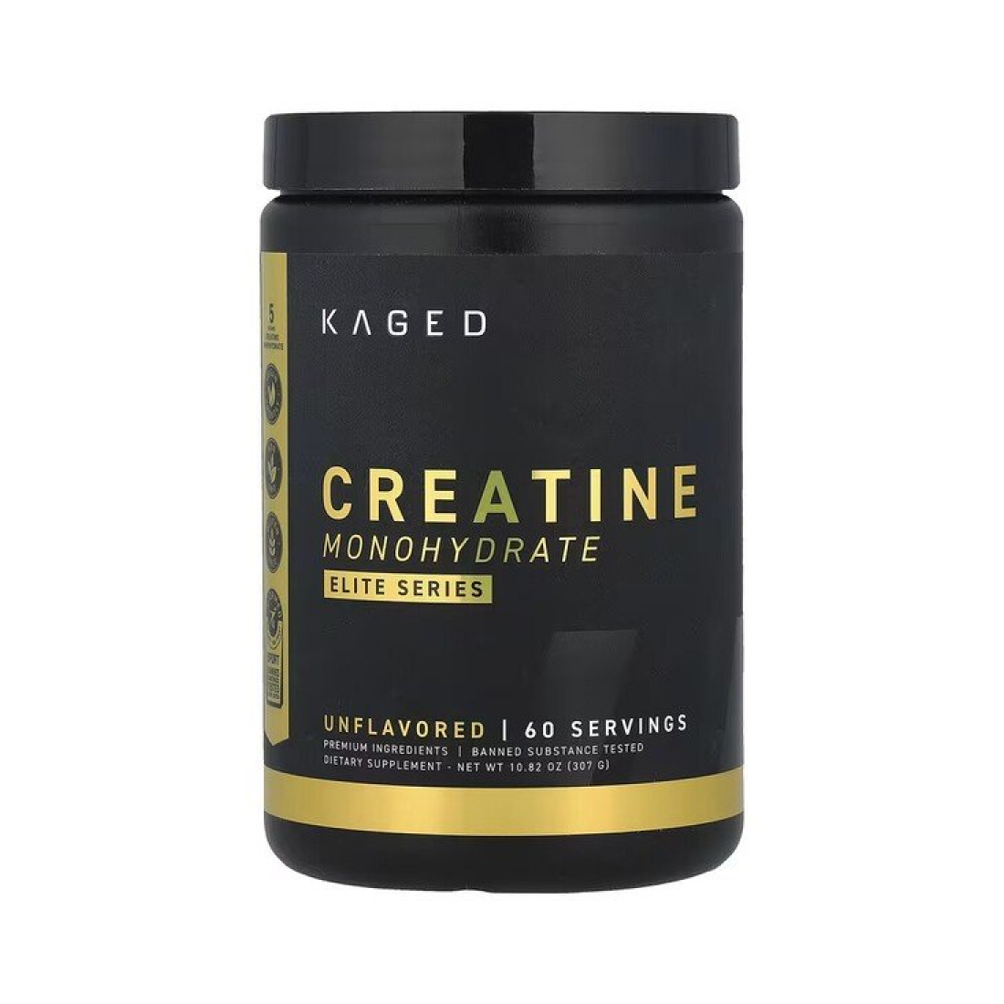 KAGED MUSCLE CREATINE MONOHYDRATE - ELITE SERIES UNFLAVOURED - 307 GRAMS