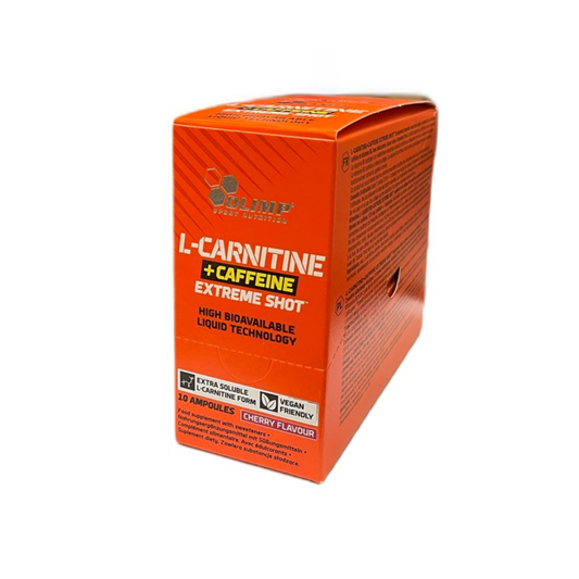 OLIMP NUTRITION L-CARNITINE + CAFFEINE EXTREME SHOT CHERRY - 10 X 25 ML