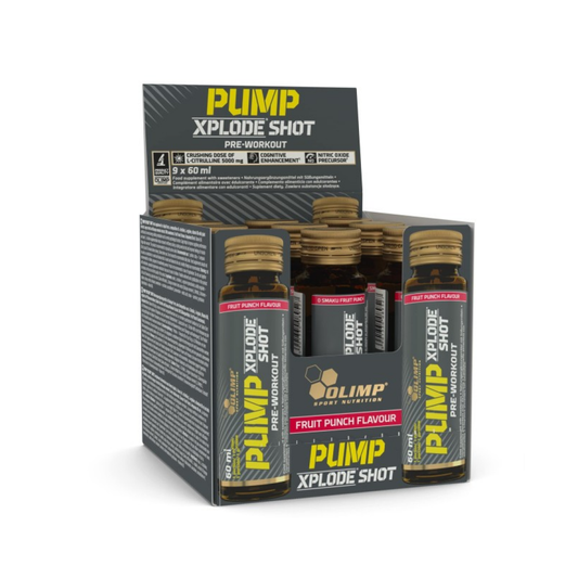 OLIMP NUTRITION PUMP XPLODE SHOT FRUIT PUNCH - 9 X 60 ML