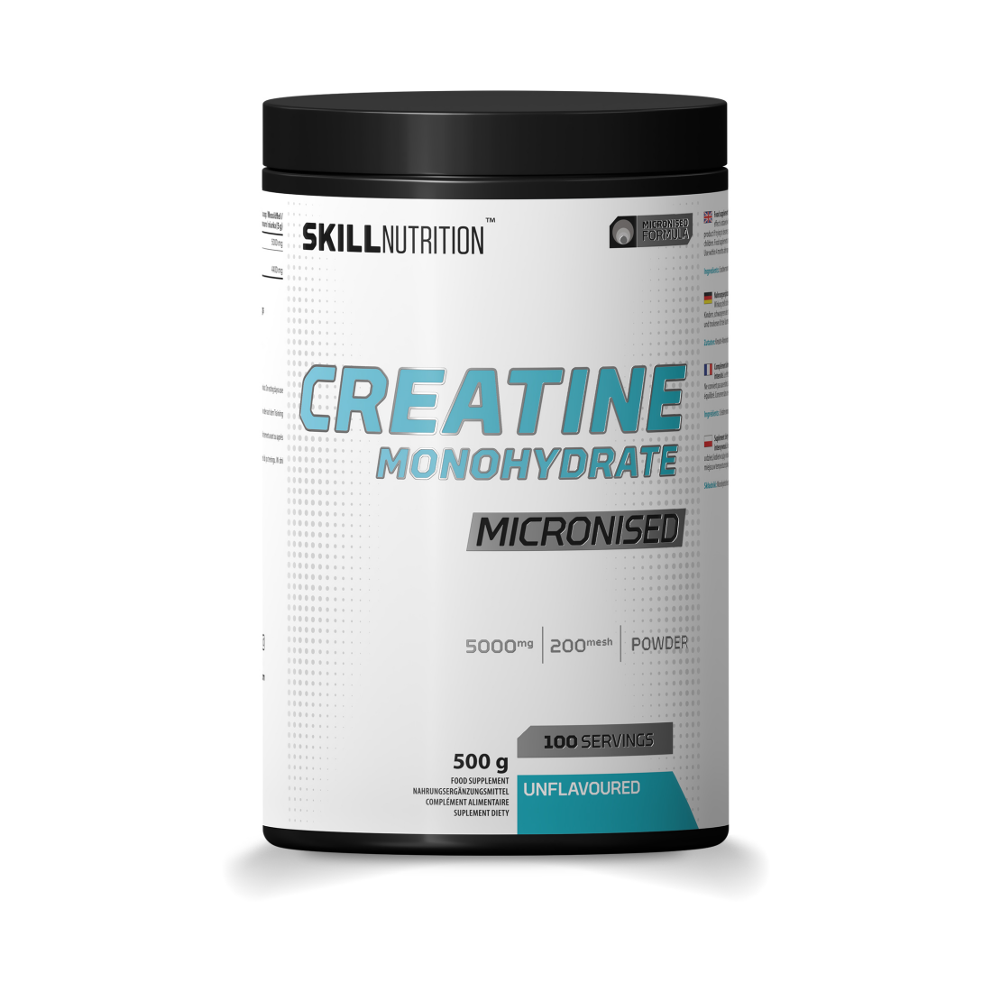 SKILL NUTRITION MICRONISED CREATINE MONOHYDRATE UNFLAVOURED - 500 GRAMS