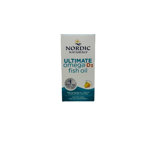 NORDIC NATURALS ULTIMATE OMEGA-D3 FISH OIL 1280MG LEMON - 120 SOFTGELS