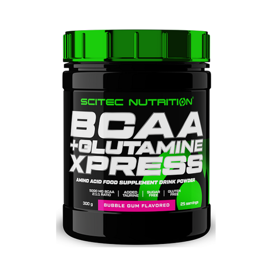 SCITEC BCAA + GLUTAMINE XPRESS BUBBLE GUM - 300 GRAMS