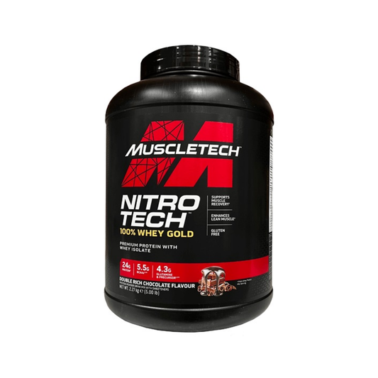MUSCLETECH NITRO-TECH 100% WHEY GOLD DOUBLE RICH CHOCOLATE - 2270 GRAMS