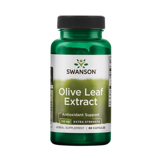 SWANSON OLIVE LEAF EXTRACT 750MG SUPER STRENGTH - 60 CAPS