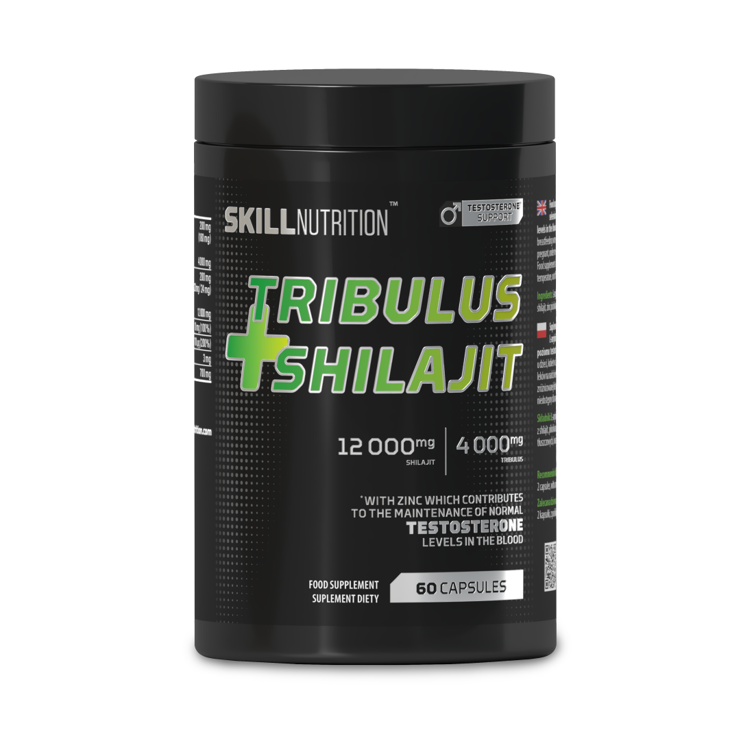 SKILL NUTRITION TRIBULUS + SHILAJIT - 60 VEGAN CAPS