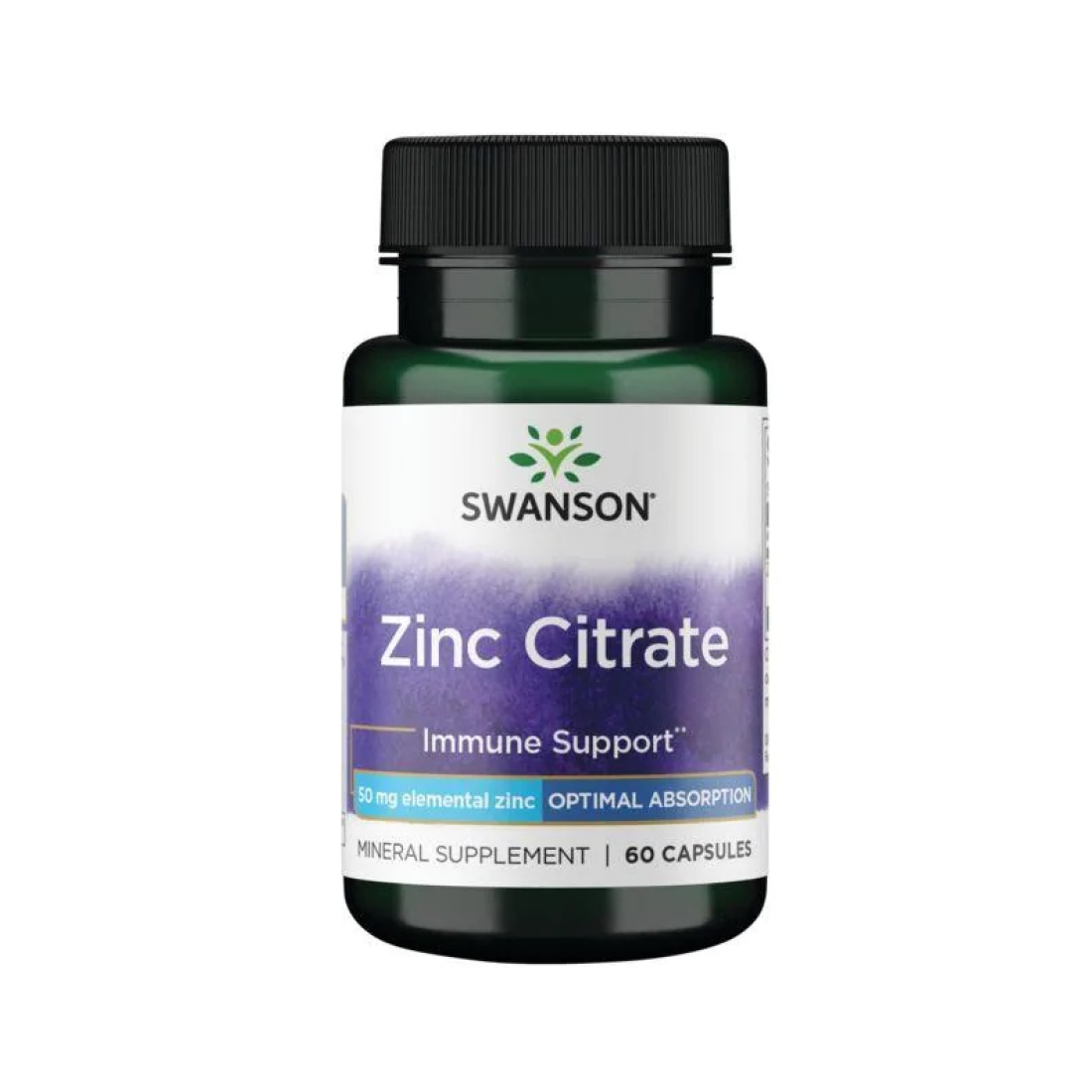 SWANSON ZINC CITRATE 50MG - 60 CAPS