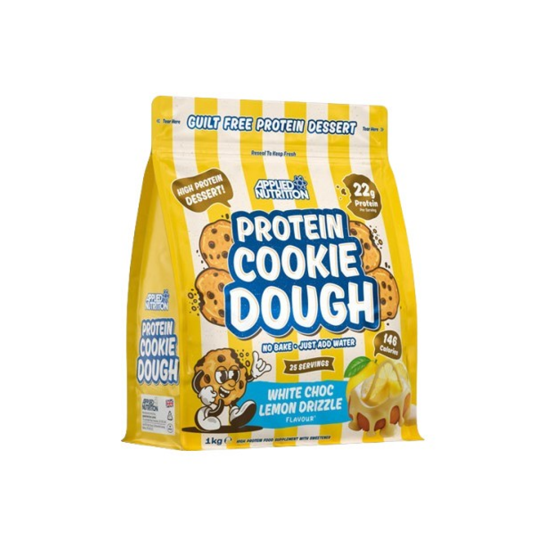 APPLIED NUTRITION PROTEIN COOKIE DOUGH DESSERT WHITE CHOC LEMON DRIZZLE - 1000 GRAMS