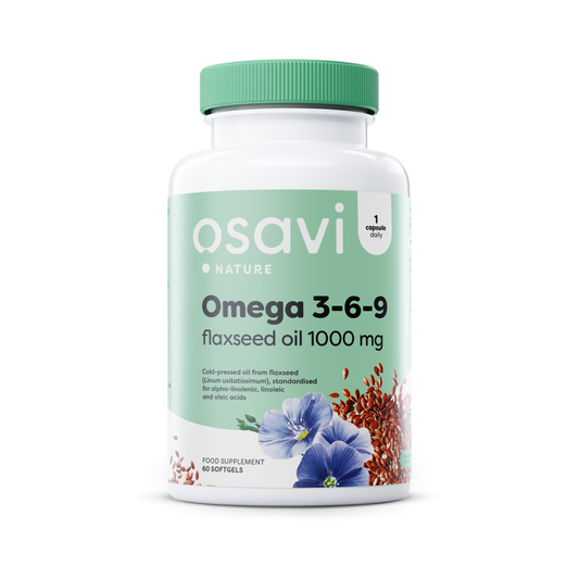 OSAVI OMEGA 3-6-9 FLAXSEED OIL 1000MG - 60 SOFTGELS