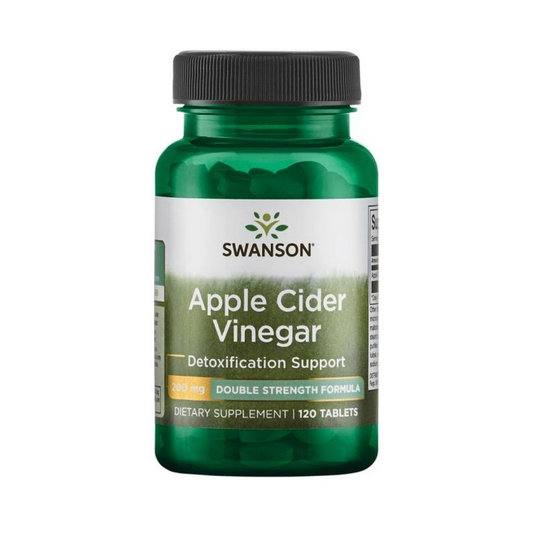 SWANSON APPLE CIDER VINEGAR 200MG DOUBLE-STRENGTH - 120 TABLETS