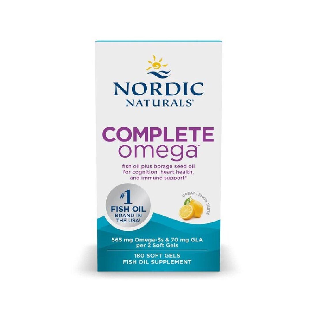 NORDIC NATURALS COMPLETE OMEGA 565MG LEMON - 180 SOFTGELS