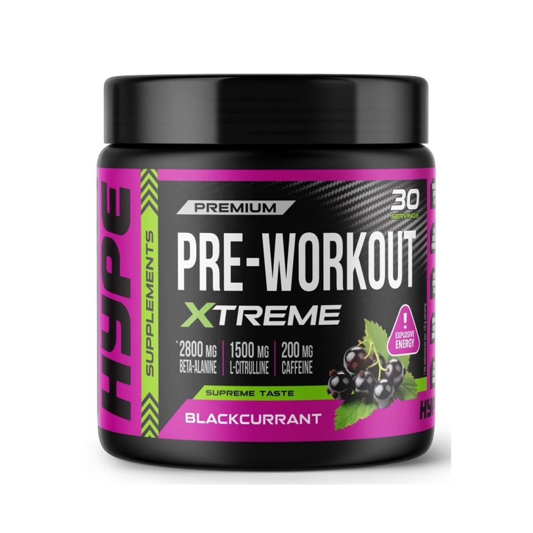 HYPE PRE-WORKOUT XTREME BLACKCURRANT - 300 GRAMS