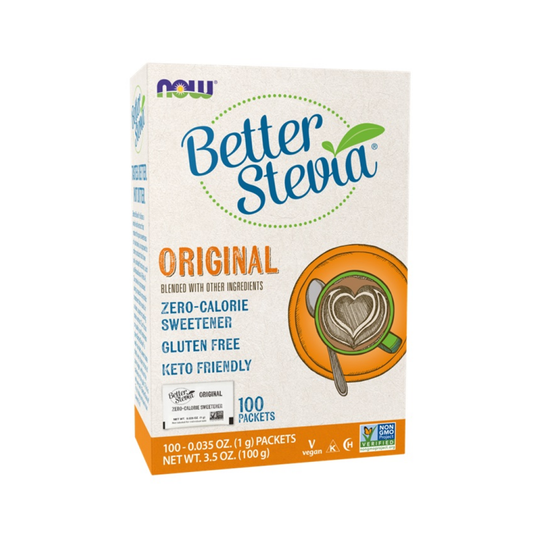 NOW FOODS BETTER STEVIA PACKETS ORIGINAL - 100 PACKETS