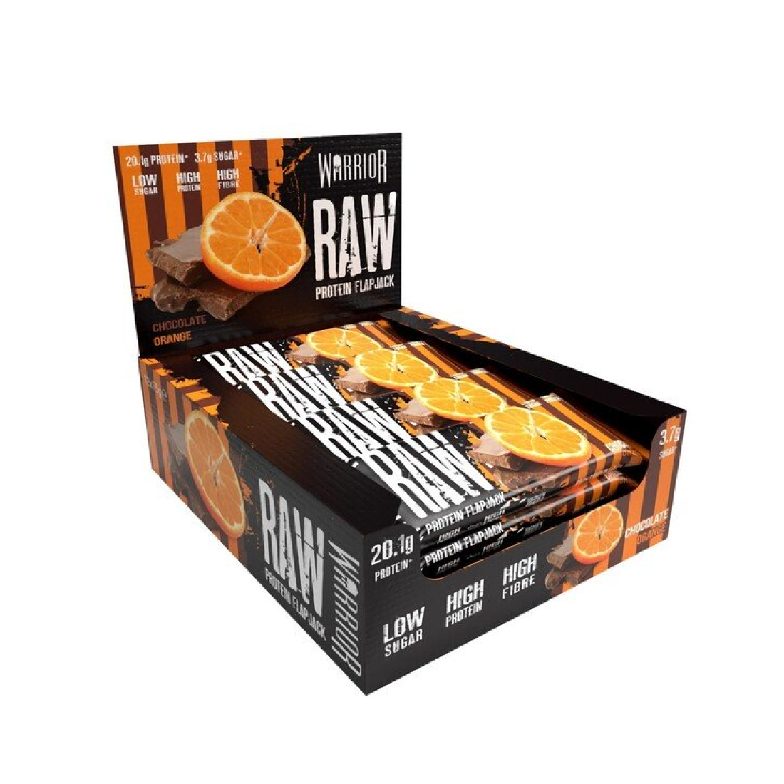 WARRIOR RAW PROTEIN FLAPJACK CHOCOLATE ORANGE - 12 BARS