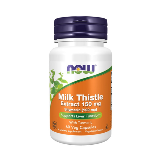 NOW FOODS MILK THISTLE EXTRACT WITH TURMERIC 150MG - 60 VCAPS