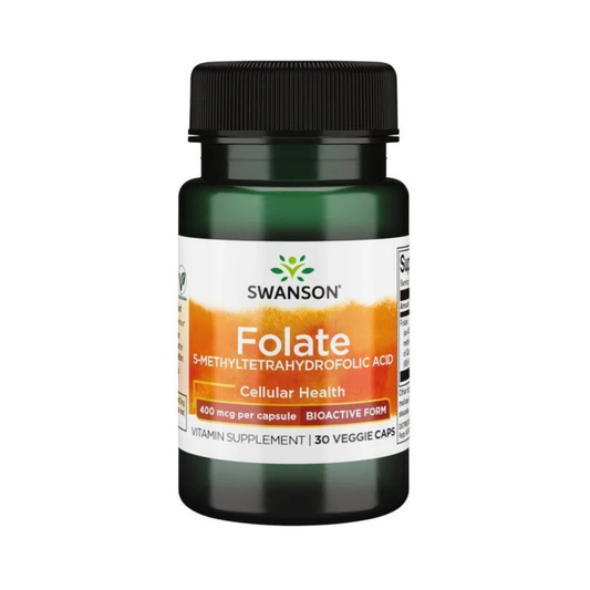 SWANSON FOLATE (5-METHYLTETRAHYDROFOLIC ACID) 400MCG - 30 VCAPS