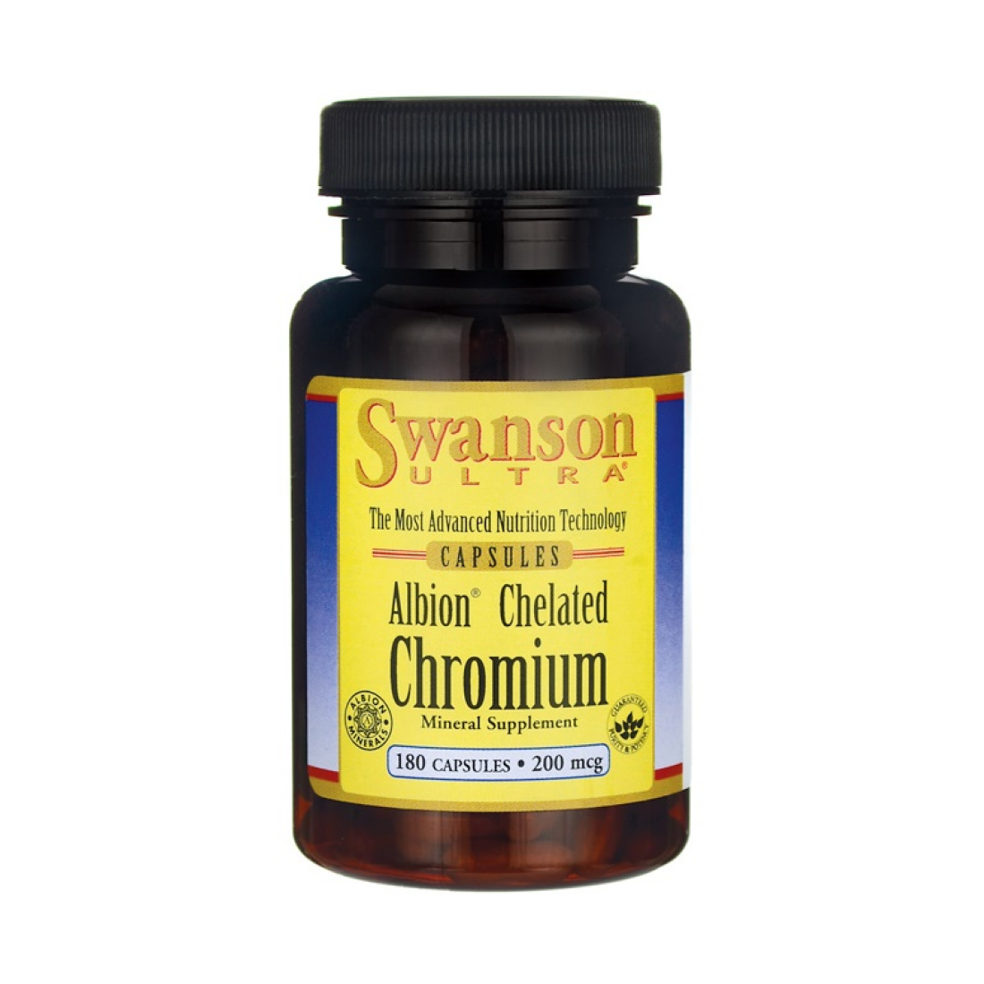 SWANSON ALBION CHELATED CHROMIUM 200MCG - 180 CAPS
