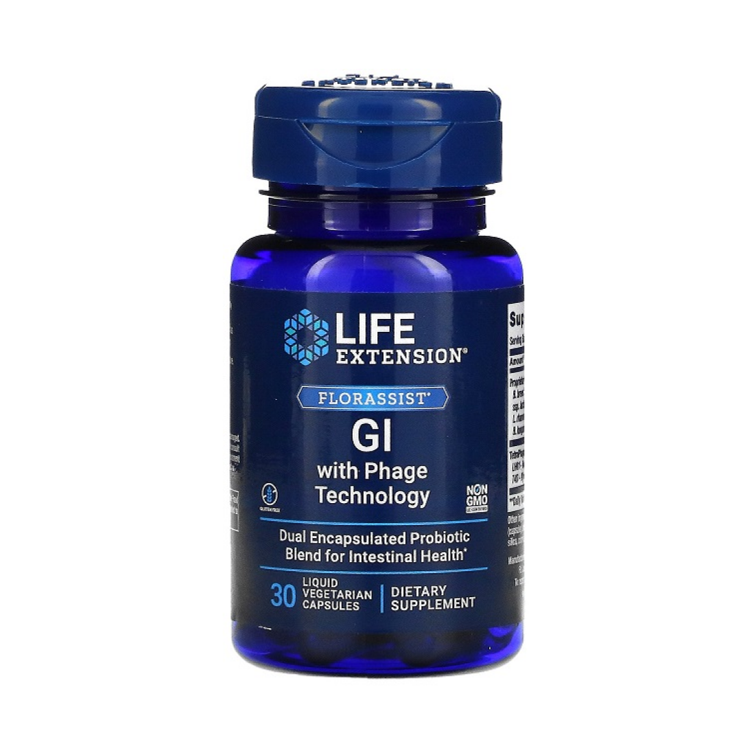LIFE EXTENSION FLORASSIST GI WITH PHAGE TECHNOLOGY - 30 LIQUID VCAPS
