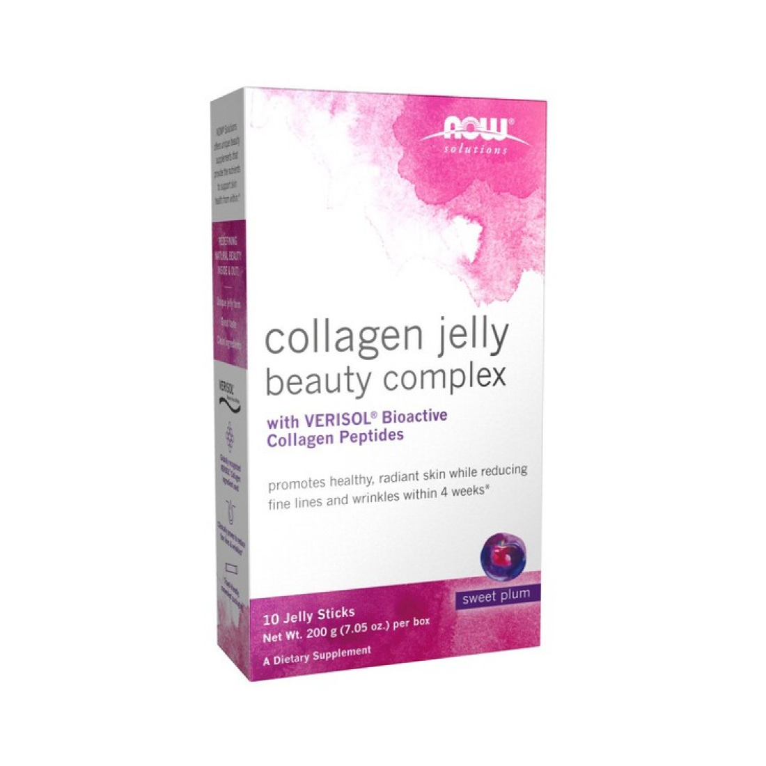 NOW FOODS COLLAGEN JELLY BEAUTY COMPLEX SWEET PLUM - 10 JELLY STICKS