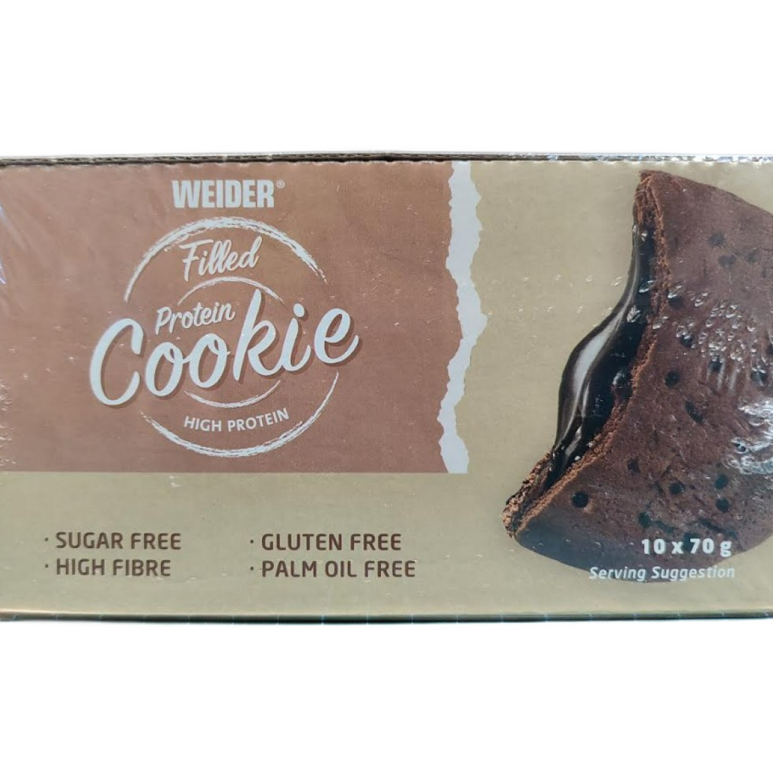 WEIDER FILLED PROTEIN COOKIE TRIPLE CHOCOLATE - 10 X 70G