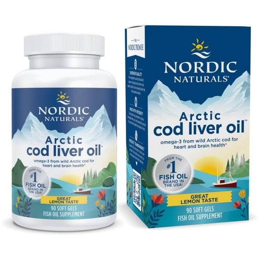 NORDIC NATURALS ARCTIC COD LIVER OIL 750MG LEMON (EAN 768990891298) - 90 SOFTGELS
