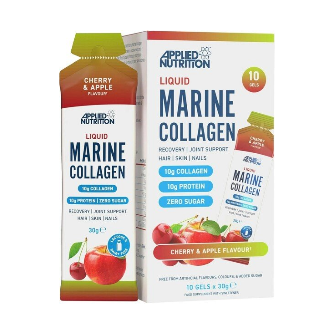 APPLIED NUTRITION LIQUID MARINE COLLAGEN CHERRY & APPLE - 10 X 30G