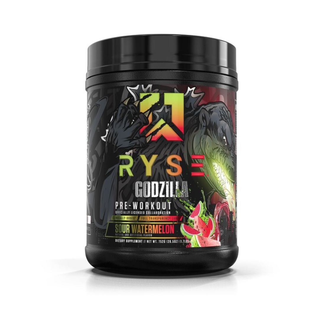 RYSE GODZILLA PRE-WORKOUT SOUR WATERMELON - 752 GRAMS