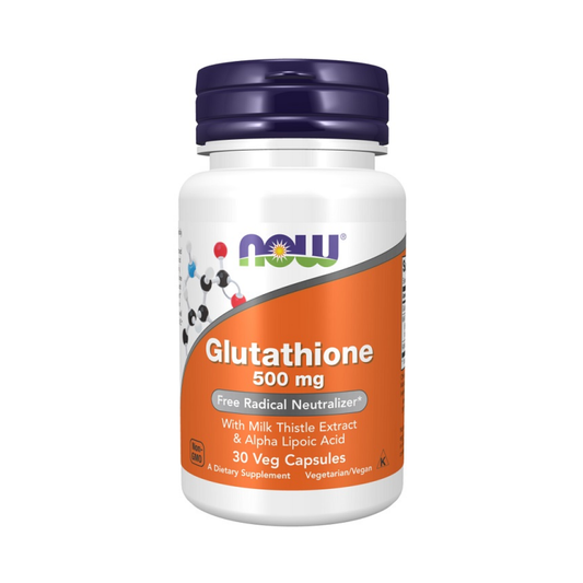 NOW FOODS GLUTATHIONE WITH MILK THISTLE EXTRACT & ALPHA LIPOIC ACID 500MG - 30 VCAPS