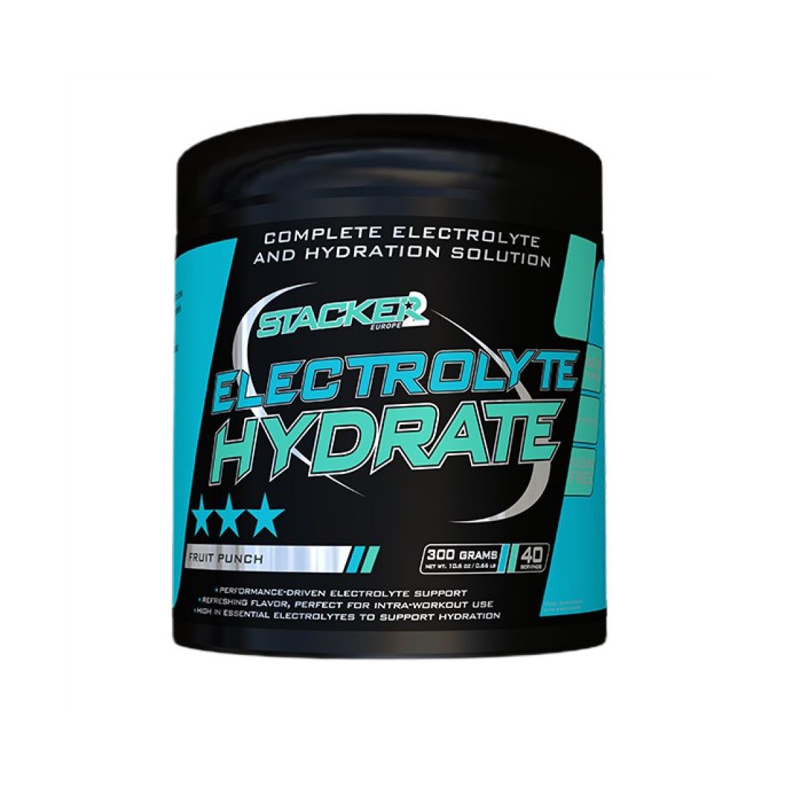 STACKER2 EUROPE ELECTROLYTE HYDRATE FRUIT PUNCH - 300 GRAMS